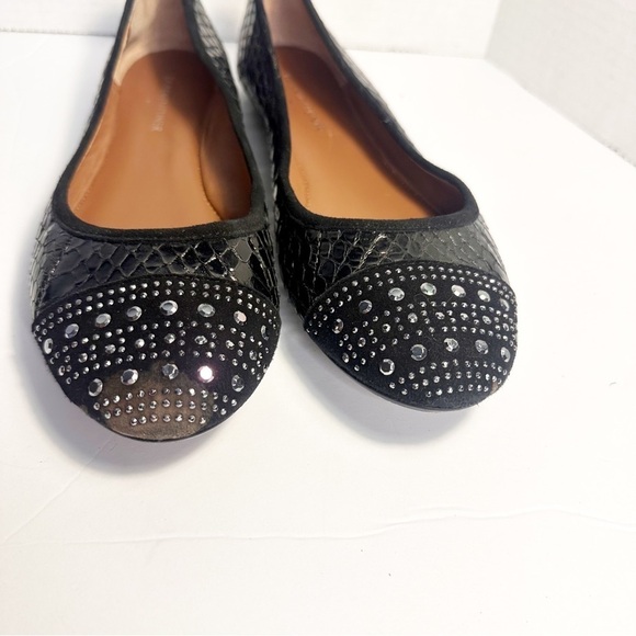 Donald J Pliner Reptile Print Studded Toe Leather Ballet Flats 8.5 - Picture 3 of 10